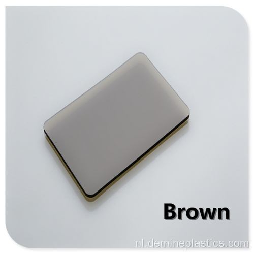 1,0 mm bruine polycarbonaatfilm aangepast en kleurrijk